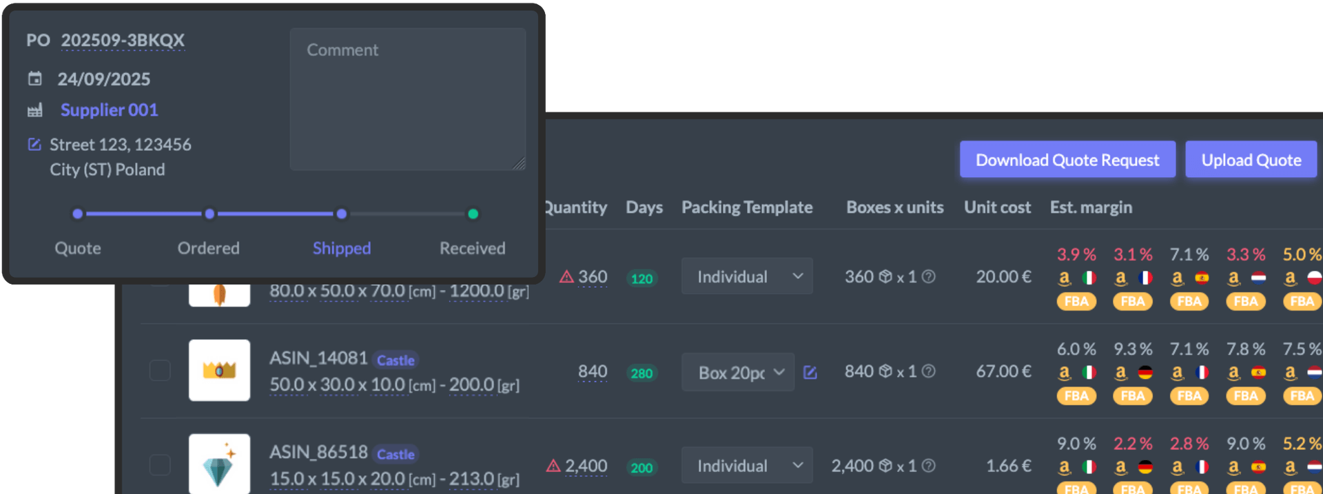 purchase orders