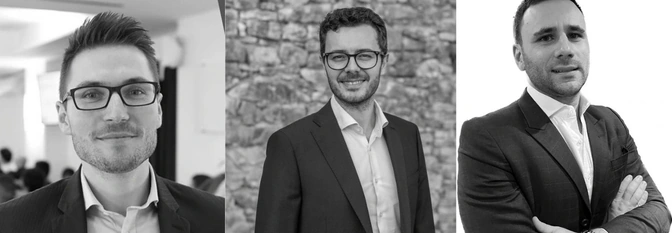 I tre soci fondatori di Dr.Acos